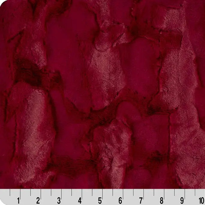 Crimson Luxe Cuddle Hide 58/60" Fabric per yard