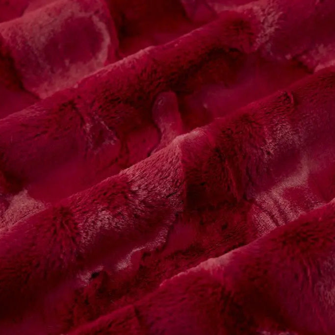 Crimson Luxe Cuddle Hide 58/60" Fabric per yard