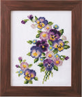 Cross Stitch Kits of Seasonal Flower Arrangement - Pansies and Daisies