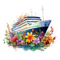 Cruise Ships Fabric Panel 24