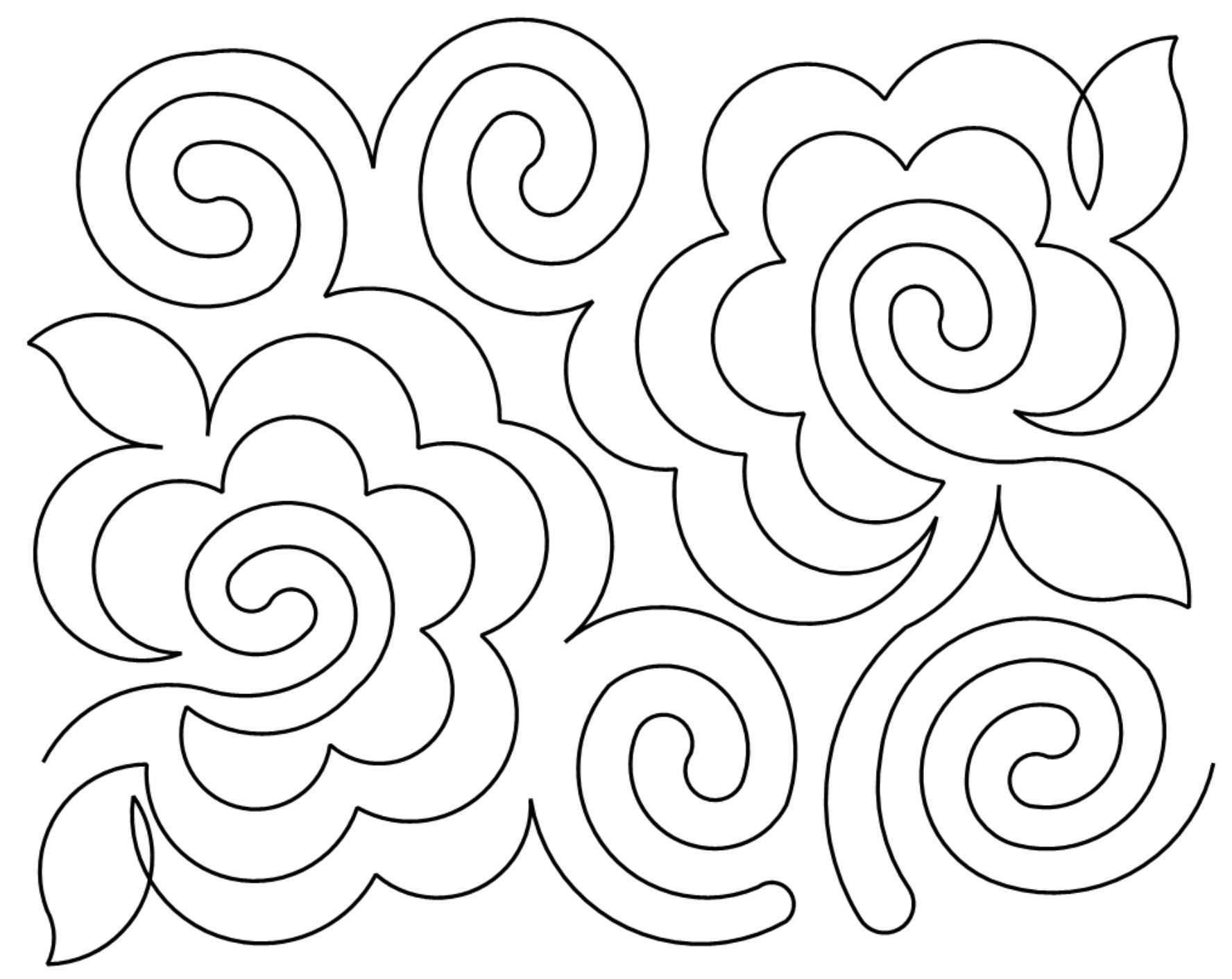 Curly Twirly Flowers Digital E2E