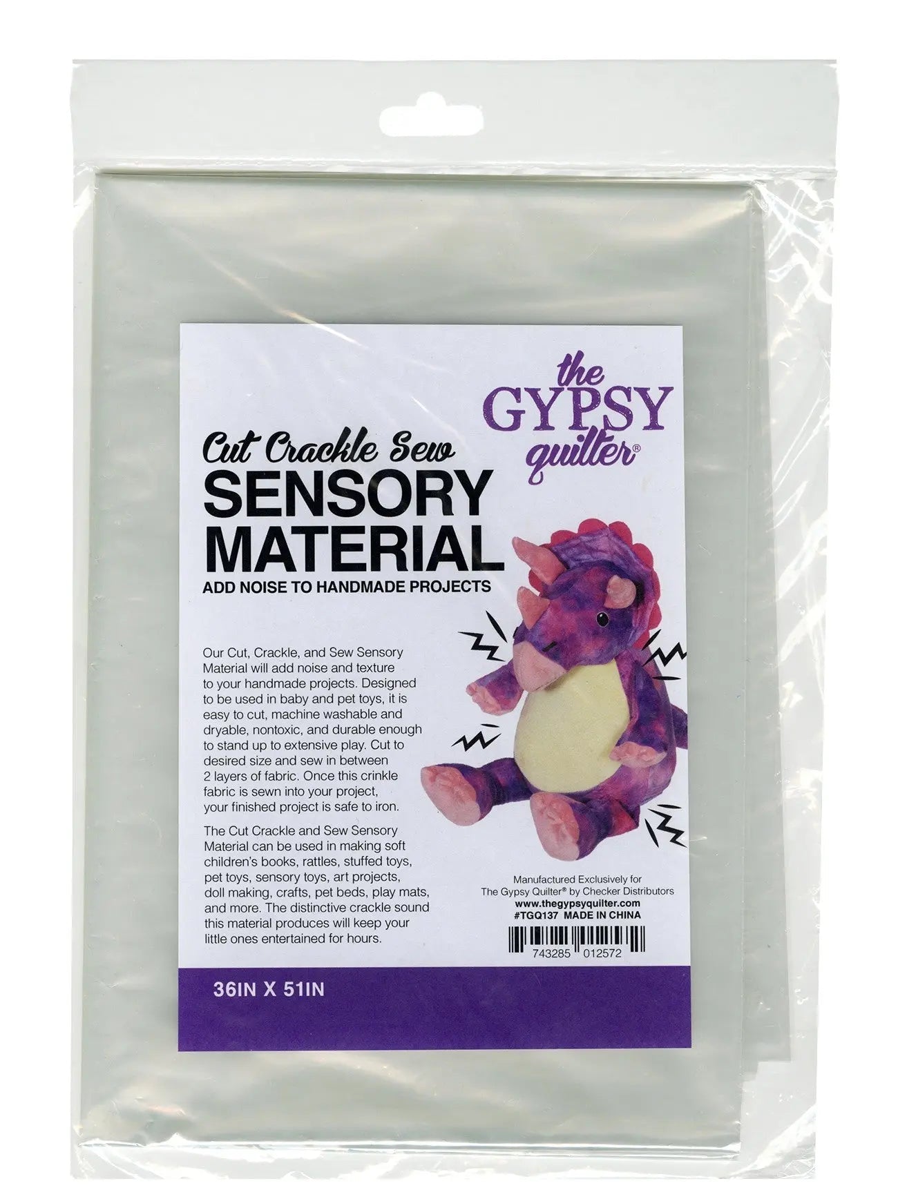 Cut Crackle and Sew Sensory Material
