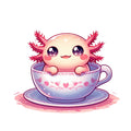 Cute Cartoon Axolotl Fabric Panel 15