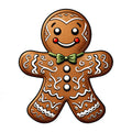 Cute Christmas Gingerbread Man Fabric Panel 8