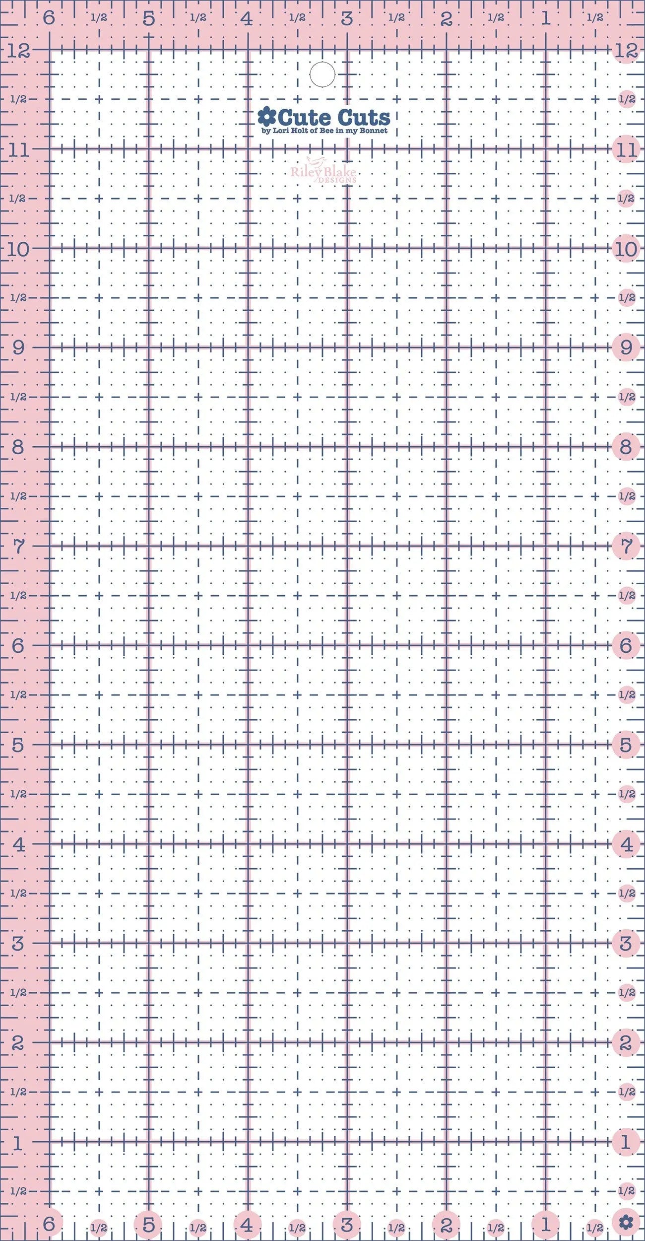Cute Cut Ruler Rectangle 6-1/2in x 12-1/2in