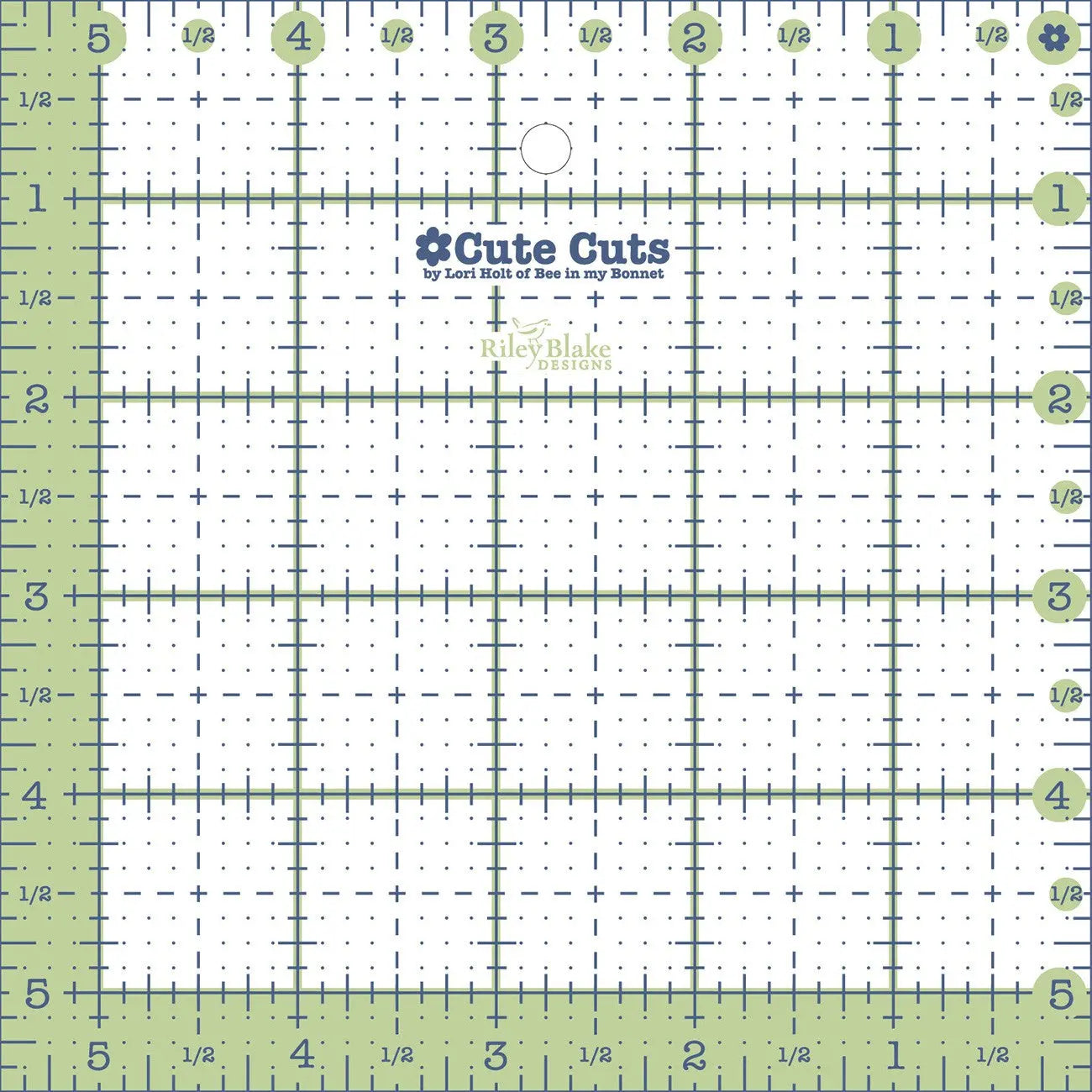 Cute Cut Ruler Square 5-1/2in x 5-1/2in