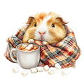 Cute Guinea Pigs Fabric Panel 17