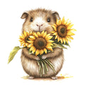 Cute Guinea Pigs Fabric Panel 23