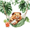 Cute Guinea Pigs Fabric Panel 25