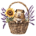 Cute Guinea Pigs Fabric Panel 36