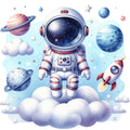 Cute Little Astronaut Fabric Panel 11