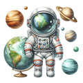 Cute Little Astronaut Fabric Panel 15