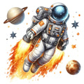 Cute Little Astronaut Fabric Panel 2