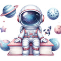 Cute Little Astronaut Fabric Panel 31