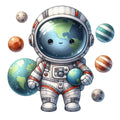 Cute Little Astronaut Fabric Panel 5