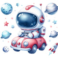 Cute Little Astronaut Fabric Panel 8