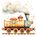 Cute Trains Fabric Panel 10