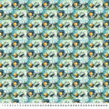 Multi Teal Raven's Call 44"/45" Cotton Fabric Per Yard