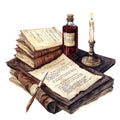 Dark Academia Fabric Panel 1