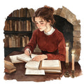 Dark Academia Fabric Panel 17