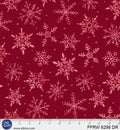 Dark Red First Frost Winter Fall 108" Cotton Fabric Per Yard
