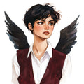 Dark Romance Fabric Panel 17