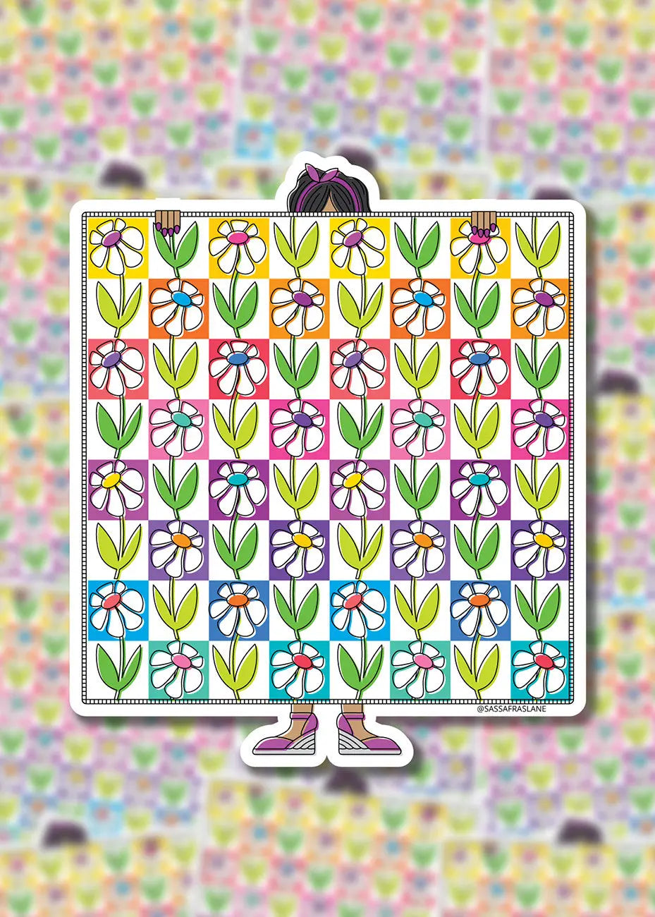 Dazy Daisy Drive Quilt Stickers