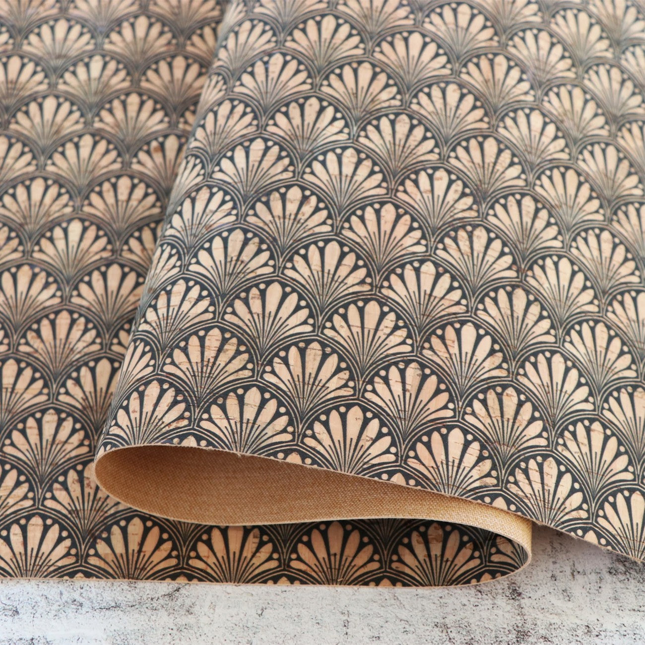Deco Fans Cork 1/2yds