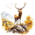 Deer in Nature Fabric Panel 10