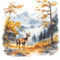 Deer in Nature Fabric Panel 20