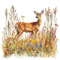Deer in Nature Fabric Panel 25