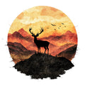 Deer in Nature Fabric Panel 28