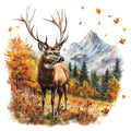 Deer in Nature Fabric Panel 29