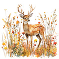 Deer in Nature Fabric Panel 3