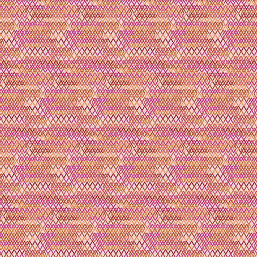 Delight - Zigzag - Coral 44" / 45" Fabric Per Yard