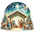 Detailed Christmas Nativity Scene Fabric Panel 2
