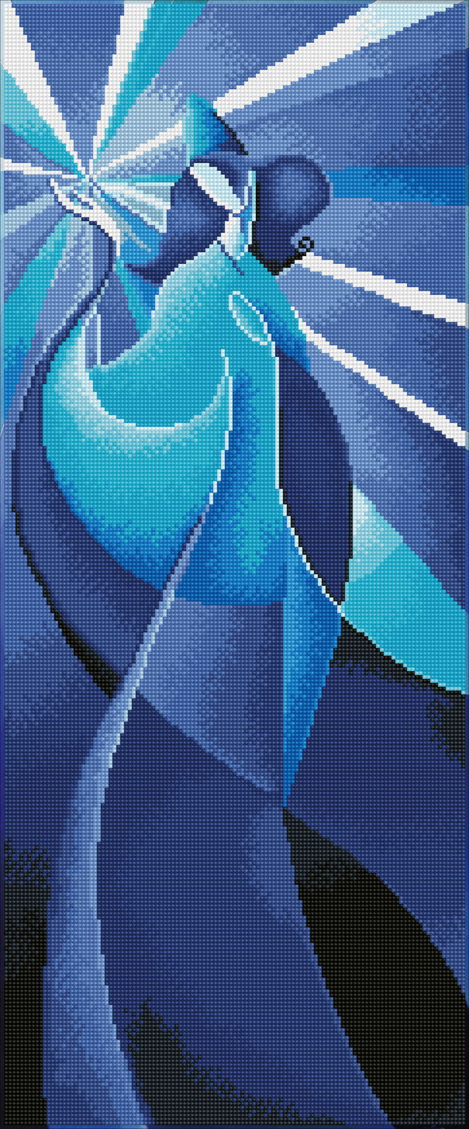 Diamond Dotz Blue Madonna - 12.6" x 30.3"