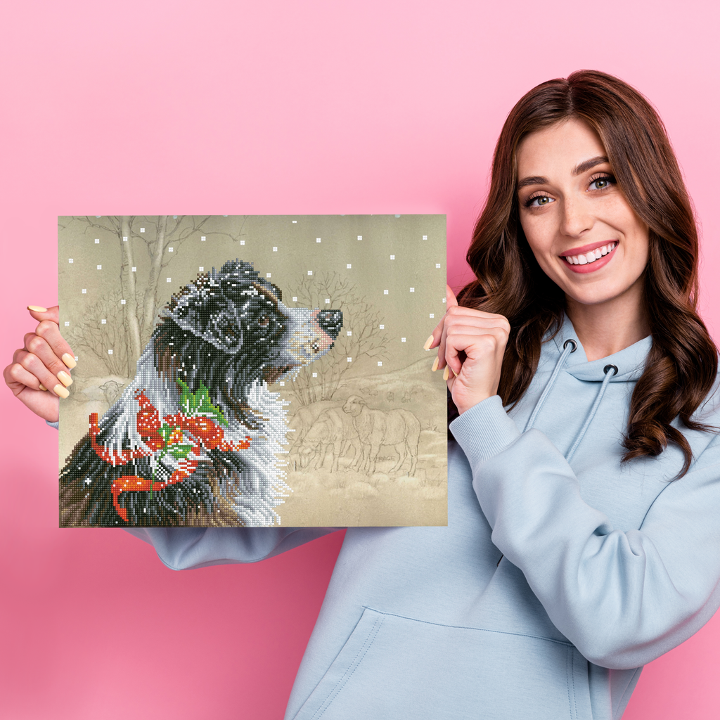 Diamond Dotz Christmas Collie - 19.7" x 15.8"