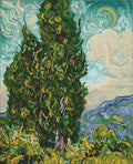 Diamond Dotz Cypresses (apres Van Gogh) - 19.9" x 24.6"