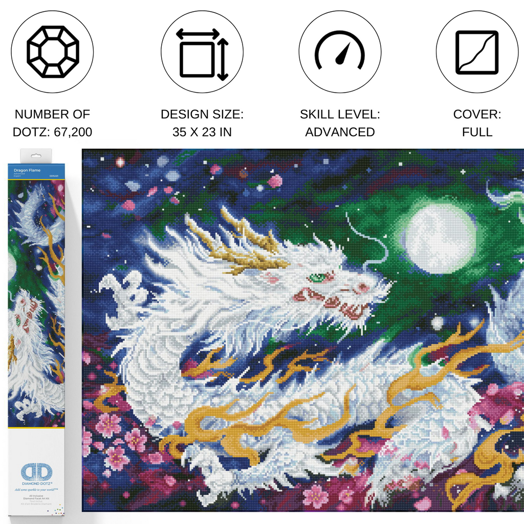 Diamond Dotz Dragon Flame - 35.8" x 23.6"