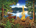 Diamond Dotz Lakeside Red Canoe - 26.0" x 20.1"