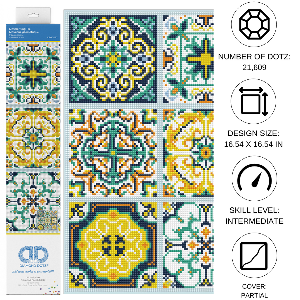 Diamond Dotz Mesmerising Tile - 16.5" x 16.5"