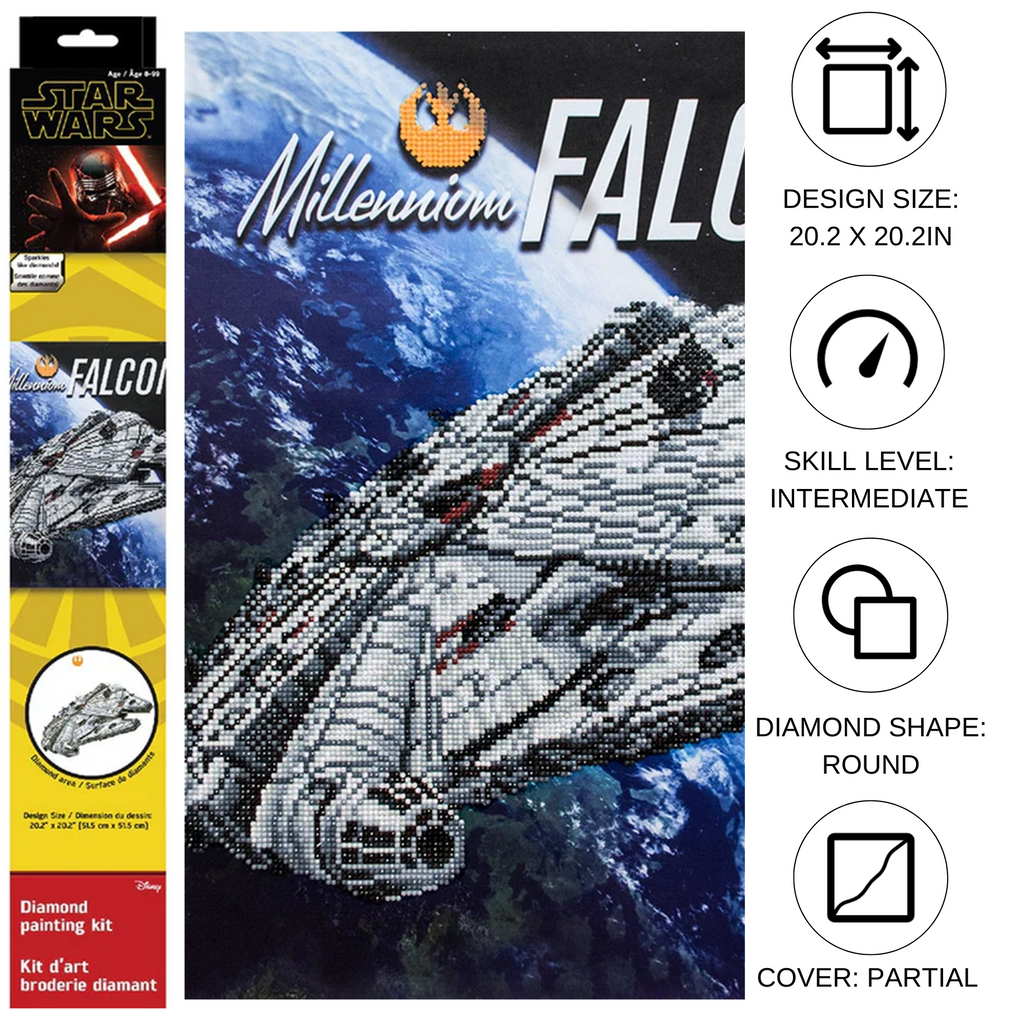 Diamond Dotz Millennium Falcon - 20.3" x 20.3"