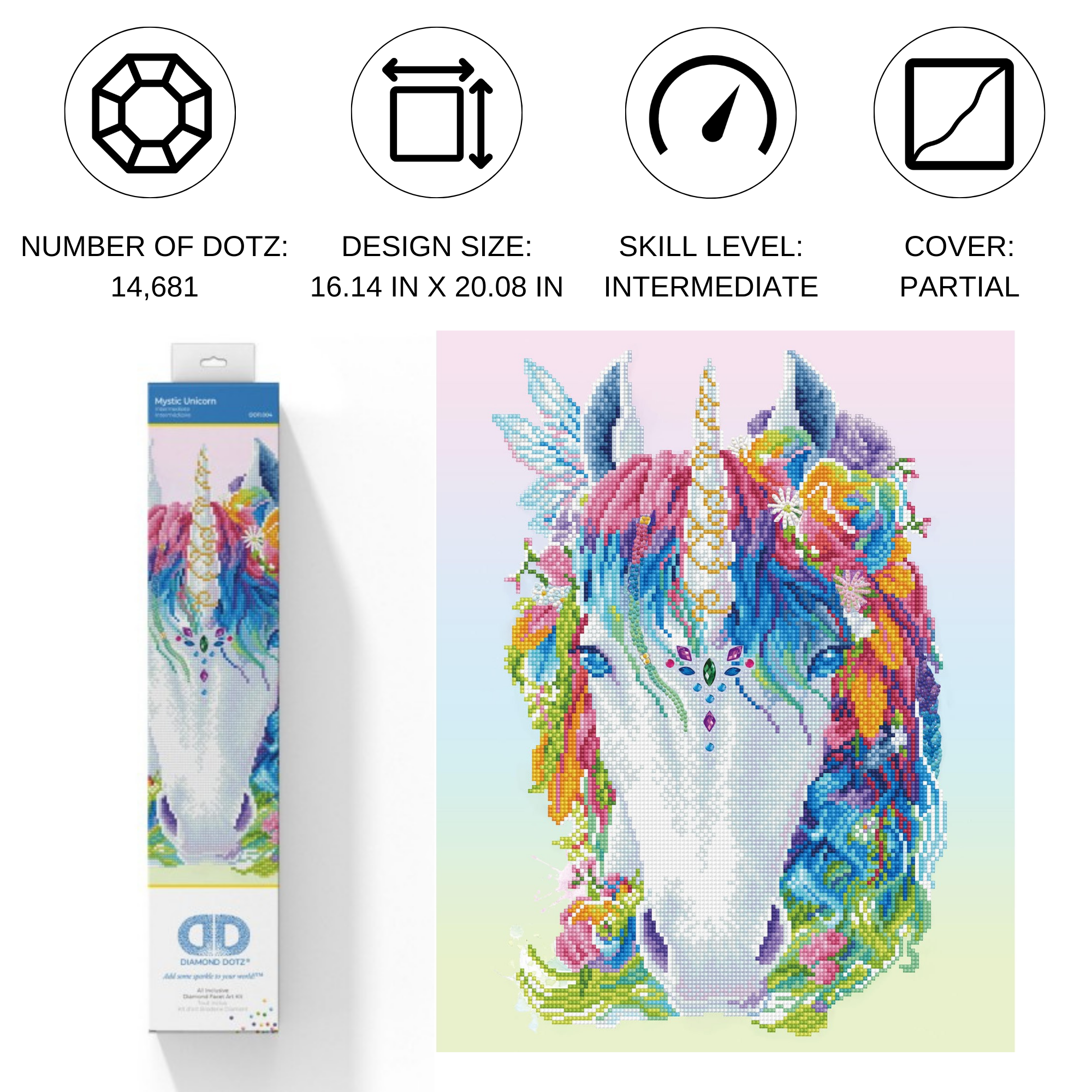 Diamond Dotz Mystic Unicorn - 16.1" x 20.1"