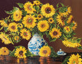 Diamond Dotz Sunflowers in a China Vase - 28.0" x 22.0"