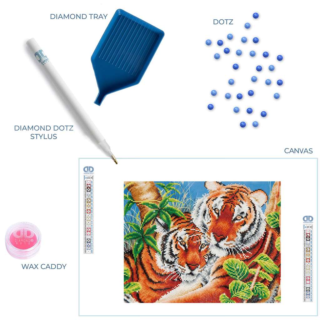 Diamond Dotz Tender Tigers - 20.5" x 14.6"