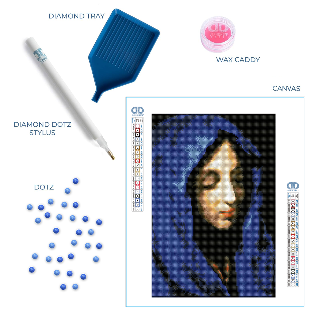 Diamond Dotz The Blue Madonna (apres Carlo Dolci) - 13.8" x 17.7"