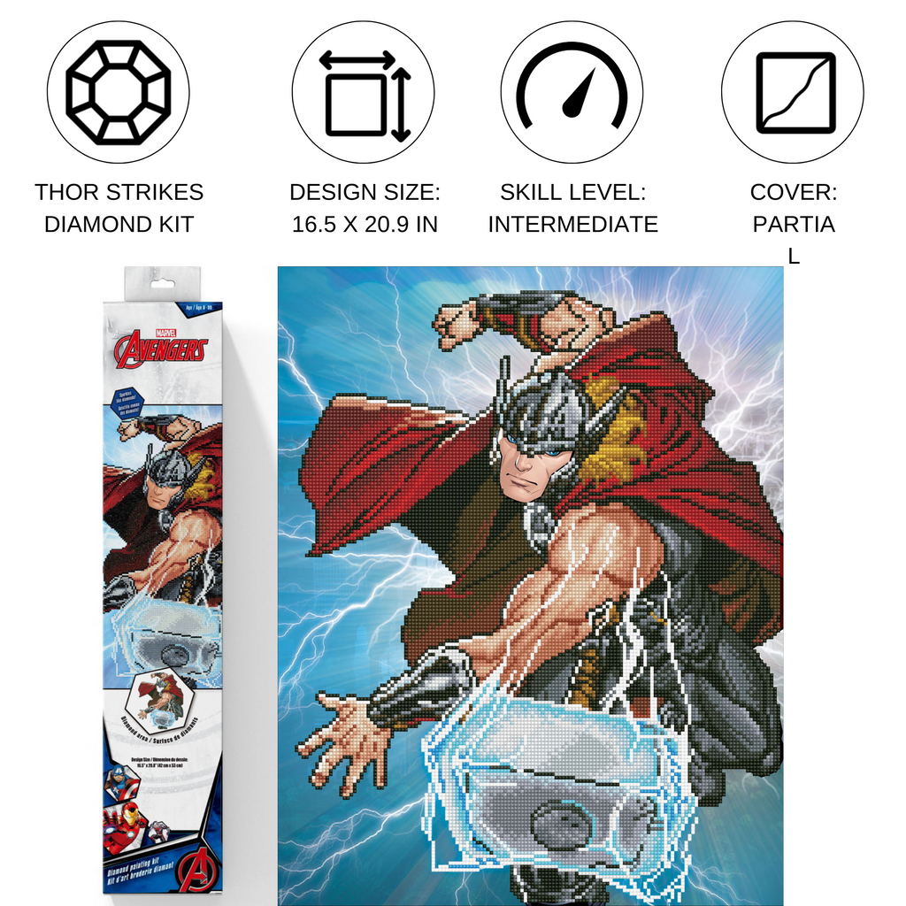 Diamond Dotz Thor Strikes - 16.5" x 20.9"