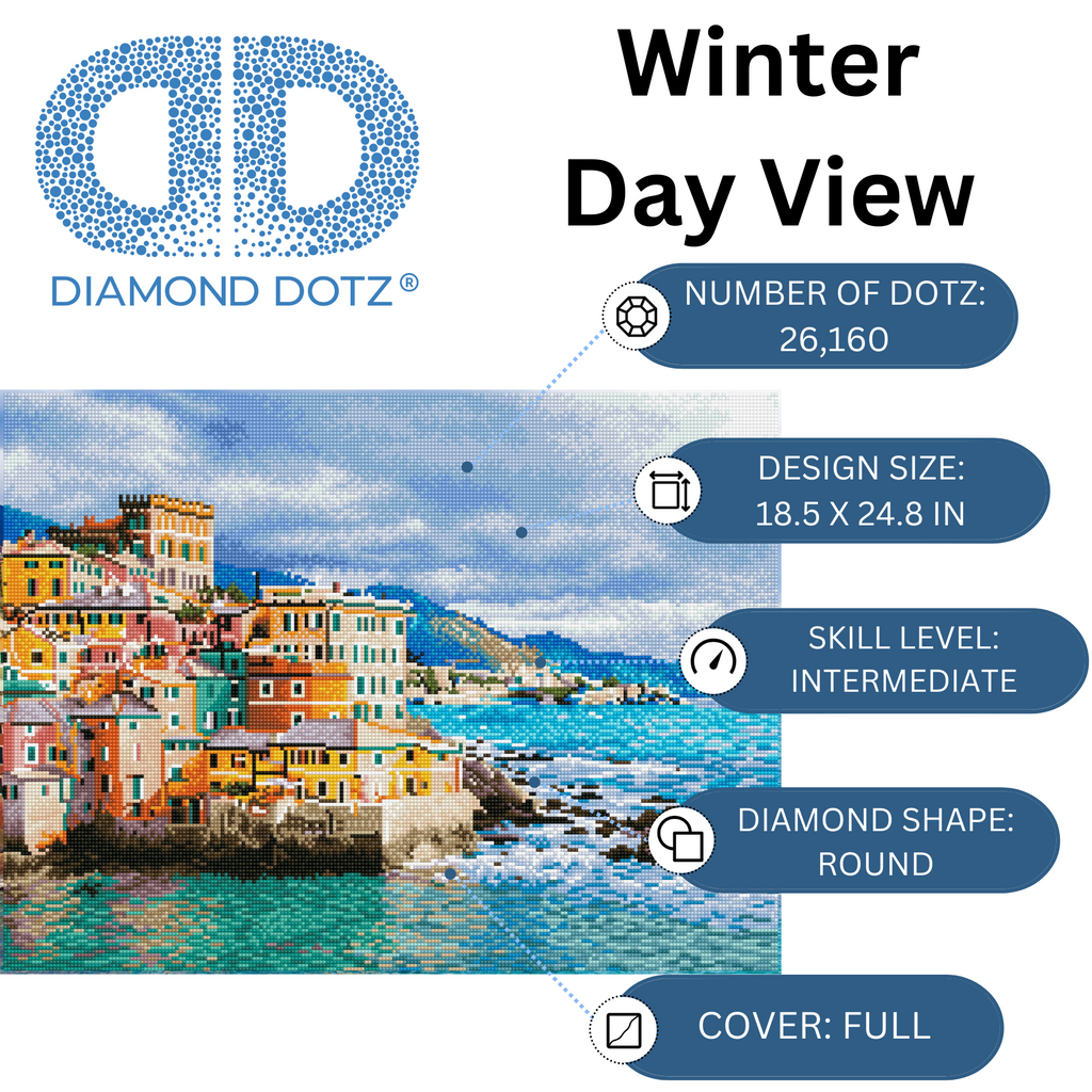 Diamond Dotz Winter Day View - 24.8" x 18.5"