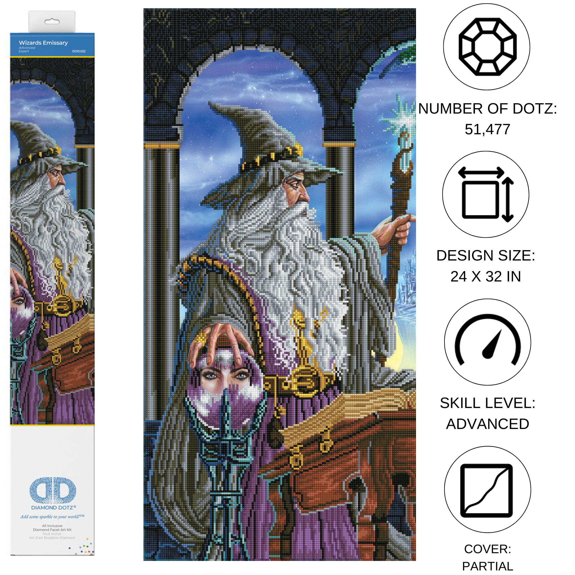 Diamond Dotz Wizards Emissary - 24.4" x 32.3"